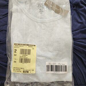 **NWT** J. Crew sheer blue Linen Muscle Tank
